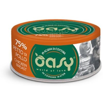 Oasy More Love Petto di Pollo per Gatti - 70g - Confezione da 12 Oasy More Love Petto di Pollo per Gatti - 70g - Confezione da 12