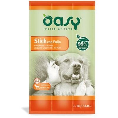 Oasy Snack per Cani - Bastoncini Naturali, 3 Pz Oasy Snack per Cani - Bastoncini Naturali, 3 Pz