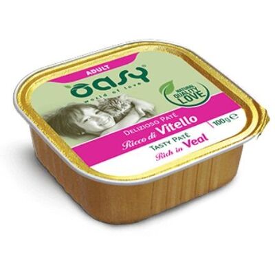 Oasy Vitello 100g - Cibo per gatti senza cereali Oasy Vitello 100g - Cibo per gatti senza cereali
