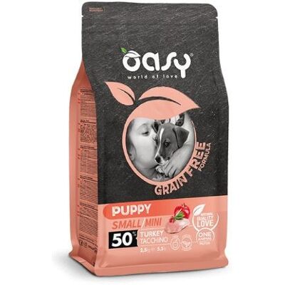 Cibo per cuccioli piccoli e mini senza cereali Oasy - 2,5kg Cibo per cuccioli piccoli e mini senza cereali Oasy - 2,5kg