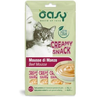 Oasy Snack Cremoso al Manzo per Gatti Oasy Snack Cremoso al Manzo per Gatti