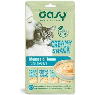 Oasy Gatto Mousse Cremosa Snack 4x15g - Snack per gatti Oasy Gatto Mousse Cremosa Snack 4x15g - Snack per gatti