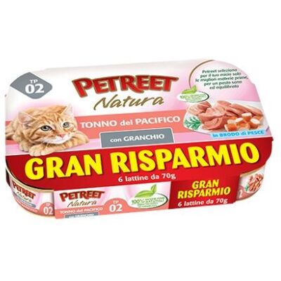 PETREET - Tonno del Pacifico con Granchio - 6 Lattine PETREET - Tonno del Pacifico con Granchio - 6 Lattine