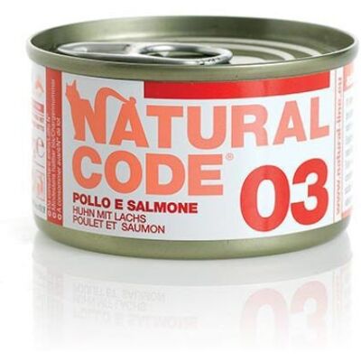 Natural Code Cat Adult 03 Pollo e Salmone 85 g Natural Code Cat Adult 03 Pollo e Salmone 85 g