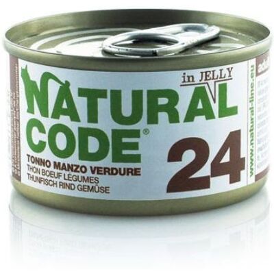 Natural Code Cat Adult 24 Tonno Manzo e Verdure in Jelly 85g Natural Code Cat Adult 24 Tonno Manzo e Verdure in Jelly 85g
