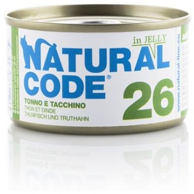 Natural Code Adult Cat 26 Tonno e Tacchino in Jelly 85g Natural Code Adult Cat 26 Tonno e Tacchino in Jelly 85g