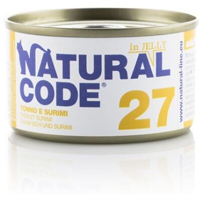 Cibo per Gatti Natural Code Tonno e Surimi - 85g - Confezione da 12 Cibo per Gatti Natural Code Tonno e Surimi - 85g - Confezione da 12