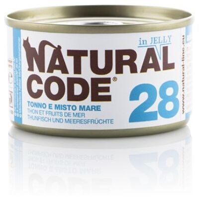 Natural Code Adult Cat 28 Tonno e Misto Mare in Jelly 85 g Natural Code Adult Cat 28 Tonno e Misto Mare in Jelly 85 g