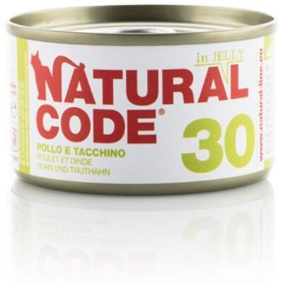 Natural Code Adult Cat 30 Pollo e Tacchino in Jelly 85 g Natural Code Adult Cat 30 Pollo e Tacchino in Jelly 85 g