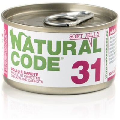 Natural Code Adult Cat 31 Pollo Amaranto e Carote in Jelly 85 g Natural Code Adult Cat 31 Pollo Amaranto e Carote in Jelly 85 g