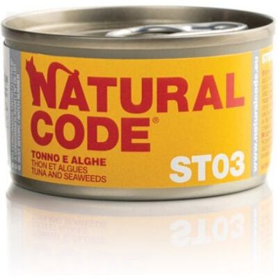 Natural Code ST03 Cibo per Gatti Tonno e Alghe - 85g Natural Code ST03 Cibo per Gatti Tonno e Alghe - 85g