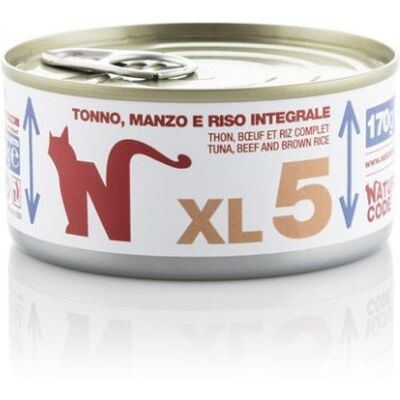 Alimento per gatti Natural Code XL Tonno Manzo Riso Integrale - 170g - Confezione da 12 Alimento per gatti Natural Code XL Tonno Manzo Riso Integrale - 170g - Confezione da 12