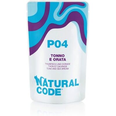Alimento per gatti Natural Code Tonno e Orata - P04 - 70g Alimento per gatti Natural Code Tonno e Orata - P04 - 70g