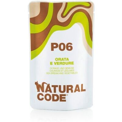 Natural Code Cat Pouches P06 Orata e Verdure Bustina 70 g Natural Code Cat Pouches P06 Orata e Verdure Bustina 70 g