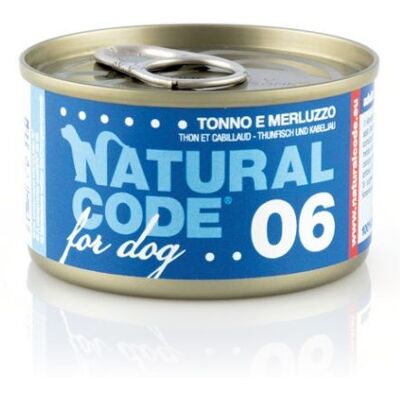 Natural Line NATURAL CODE DOG 06 TONNO E MERLUZZO 90 G Natural Line NATURAL CODE DOG 06 TONNO E MERLUZZO 90 G