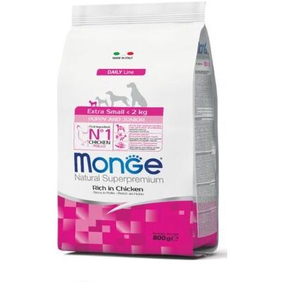 Monge Dog Natural Superpremium Extra Small Puppy & Junior Ricco di Pollo 800g Monge Dog Natural Superpremium Extra Small Puppy & Junior Ricco di Pollo 800g