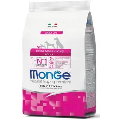 Monge Extra Small Adult - Pollo & Olio di Salmone - Cibo per Cani Monge Extra Small Adult - Pollo & Olio di Salmone - Cibo per Cani