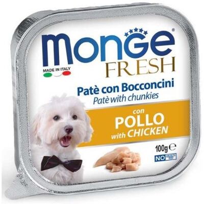 Monge Dog Fresh Paté e Bocconcini con Pollo 100 g Monge Dog Fresh Paté e Bocconcini con Pollo 100 g
