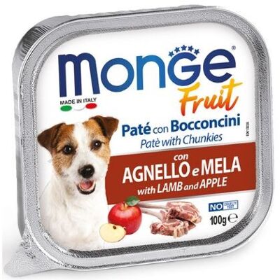 Cibo per cani Monge Italia - Agnello & Mela - Alimento umido completo Cibo per cani Monge Italia - Agnello & Mela - Alimento umido completo