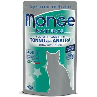 Cibo per gatti Monge Natural Tonno e Anatra - 80g Cibo per gatti Monge Natural Tonno e Anatra - 80g