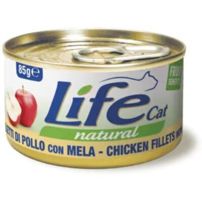 LIFECAT - Cibo umido naturale per gatti con pollo e mela - 85g LIFECAT - Cibo umido naturale per gatti con pollo e mela - 85g