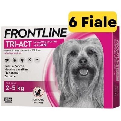 Frontline Tri-Act per Cani da 2-5Kg Confezione da 6 Fiale Frontline Tri-Act per Cani da 2-5Kg Confezione da 6 Fiale