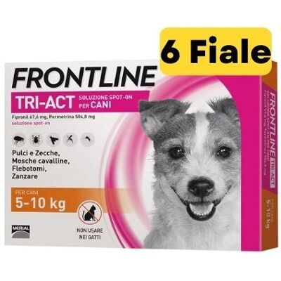 Frontline Tri-Act per Cani da 5-10Kg Confezione da 6 Fiale Frontline Tri-Act per Cani da 5-10Kg Confezione da 6 Fiale