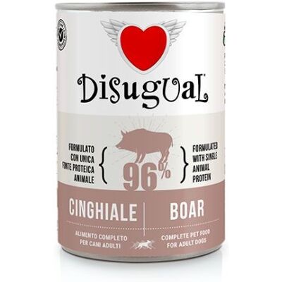 Disugual Dog Patè Monoproteico Cinghiale Lattina 400gr Disugual Dog Patè Monoproteico Cinghiale Lattina 400gr