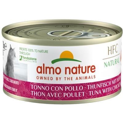 Almo Nature Cat HFC Natural Tonno con Pollo Lattina 150gr Almo Nature Cat HFC Natural Tonno con Pollo Lattina 150gr
