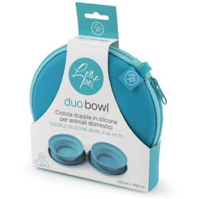 Leopet Duo Bowl Ciotola da Viaggio in Silicone Pieghevole per Cani Leopet Duo Bowl Ciotola da Viaggio in Silicone Pieghevole per Cani
