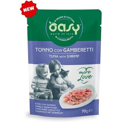 Oasy Cat More Love Tonno Gamberetti - Cibo per gatti Oasy Cat More Love Tonno Gamberetti - Cibo per gatti