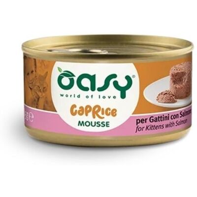 Oasy Kitten Salmone Mousse 85g - Cibo umido per gattini Oasy Kitten Salmone Mousse 85g - Cibo umido per gattini