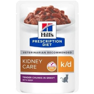 Hill's pet nutrition HILL'S Prescription Diet k/d Kindey Care Bocconcini Busta Manzo per Gatti 85g Hill's pet nutrition HILL'S Prescription Diet k/d Kindey Care Bocconcini Busta Manzo per Gatti 85g
