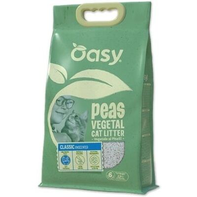Oasy Pure Lettiera Vegetale per Gatti Biodegradabile con Fibra di Pisello Classic Unscented 6L Oasy Pure Lettiera Vegetale per Gatti Biodegradabile con Fibra di Pisello Classic Unscented 6L