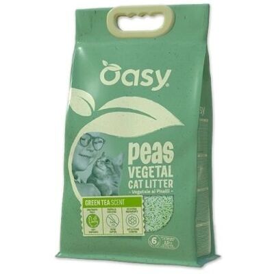 Oasy Pure Lettiera Vegetale per Gatti Biodegradabile con Fibra di Pisello Profumata al Te Verde 6L Oasy Pure Lettiera Vegetale per Gatti Biodegradabile con Fibra di Pisello Profumata al Te Verde 6L