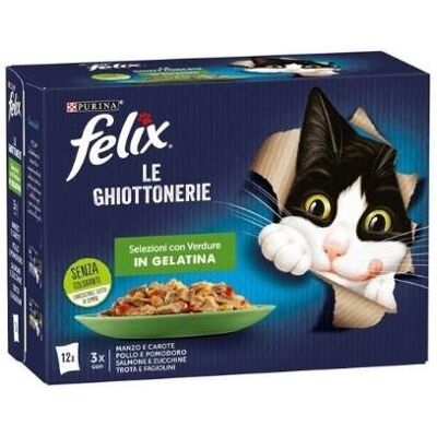 Cibo umido Felix per gatti - Confezione assortita 12x85g Cibo umido Felix per gatti - Confezione assortita 12x85g