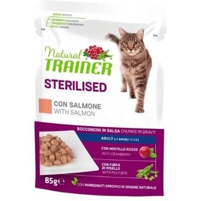 Natural Trainer Cibo umido per gatti sterilizzati - 12x85g salmone Natural Trainer Cibo umido per gatti sterilizzati - 12x85g salmone