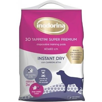 Inodorina Traversine Assorbenti Instant Dry Carbone Attivo 60x60 - 30 pz Inodorina Traversine Assorbenti Instant Dry Carbone Attivo 60x60 - 30 pz