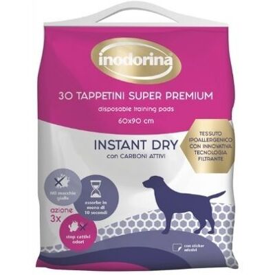 Inodorina Traversine Assorbenti Instant Dry Carbone Attivo 60x90 - 30 pz Inodorina Traversine Assorbenti Instant Dry Carbone Attivo 60x90 - 30 pz
