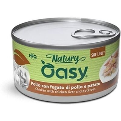 Oasy Natury Gatto Pollo con Fegato di Pollo e Patate in Jelly 85g Oasy Natury Gatto Pollo con Fegato di Pollo e Patate in Jelly 85g
