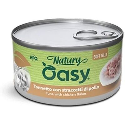 Oasy Natury Gatto Tonnetto con Sfilaccetti di Pollo in Jelly 85g Oasy Natury Gatto Tonnetto con Sfilaccetti di Pollo in Jelly 85g