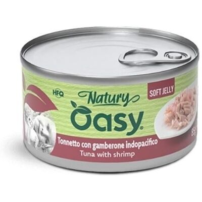 Oasy Natury Gatto Tonnetto con Gamberoni Indopacifico in Jelly 85g Oasy Natury Gatto Tonnetto con Gamberoni Indopacifico in Jelly 85g