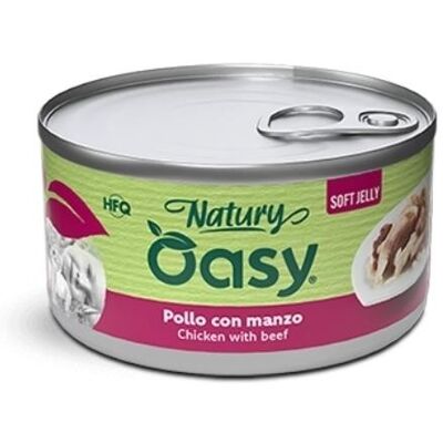 Oasy Natury Gatto Pollo con Manzo in Jelly 85g Oasy Natury Gatto Pollo con Manzo in Jelly 85g