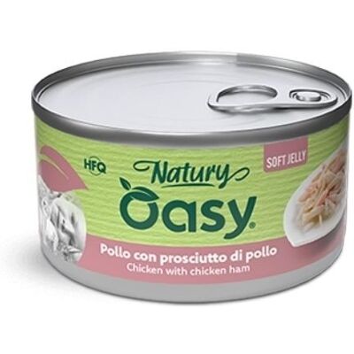 Oasy Natury Gatto Pollo con Prosciutto di Pollo in Jelly 85g Oasy Natury Gatto Pollo con Prosciutto di Pollo in Jelly 85g