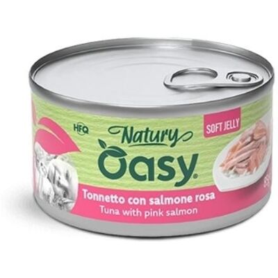 Oasy Natury Gatto Tonnetto con Salmone Rosa in Jelly 85g Oasy Natury Gatto Tonnetto con Salmone Rosa in Jelly 85g