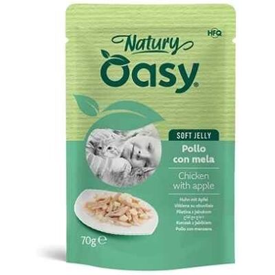 Oasy Cat Natury Soft Jelly Pollo con Mela Busta 70 g Oasy Cat Natury Soft Jelly Pollo con Mela Busta 70 g
