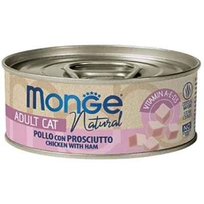 Monge Cat Delicate Pezzetti di Pollo con Prosciutto Lattina 80gr Monge Cat Delicate Pezzetti di Pollo con Prosciutto Lattina 80gr
