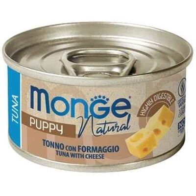 Monge Dog Natural Puppy Tonno con Formaggio Lattina 90g Monge Dog Natural Puppy Tonno con Formaggio Lattina 90g