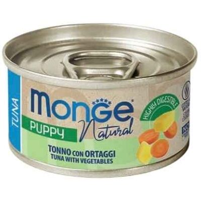 Monge Dog Natural Puppy Tonnetto Striato con Ortaggi Lattina 90g Monge Dog Natural Puppy Tonnetto Striato con Ortaggi Lattina 90g