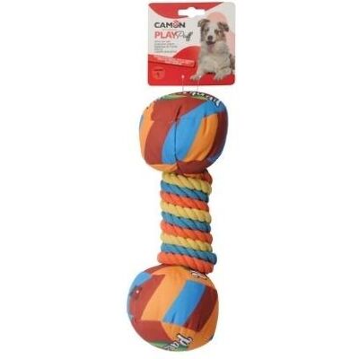 Camon Gioco per Cani Play Puff Manubrio in Poliestere con Corda e Squeaker 30cm Camon Gioco per Cani Play Puff Manubrio in Poliestere con Corda e Squeaker 30cm